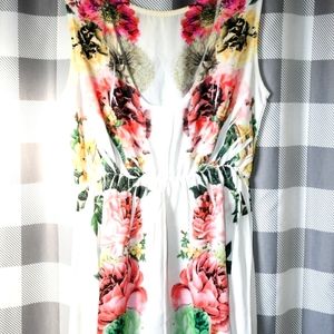 Floral High Low Dress Top